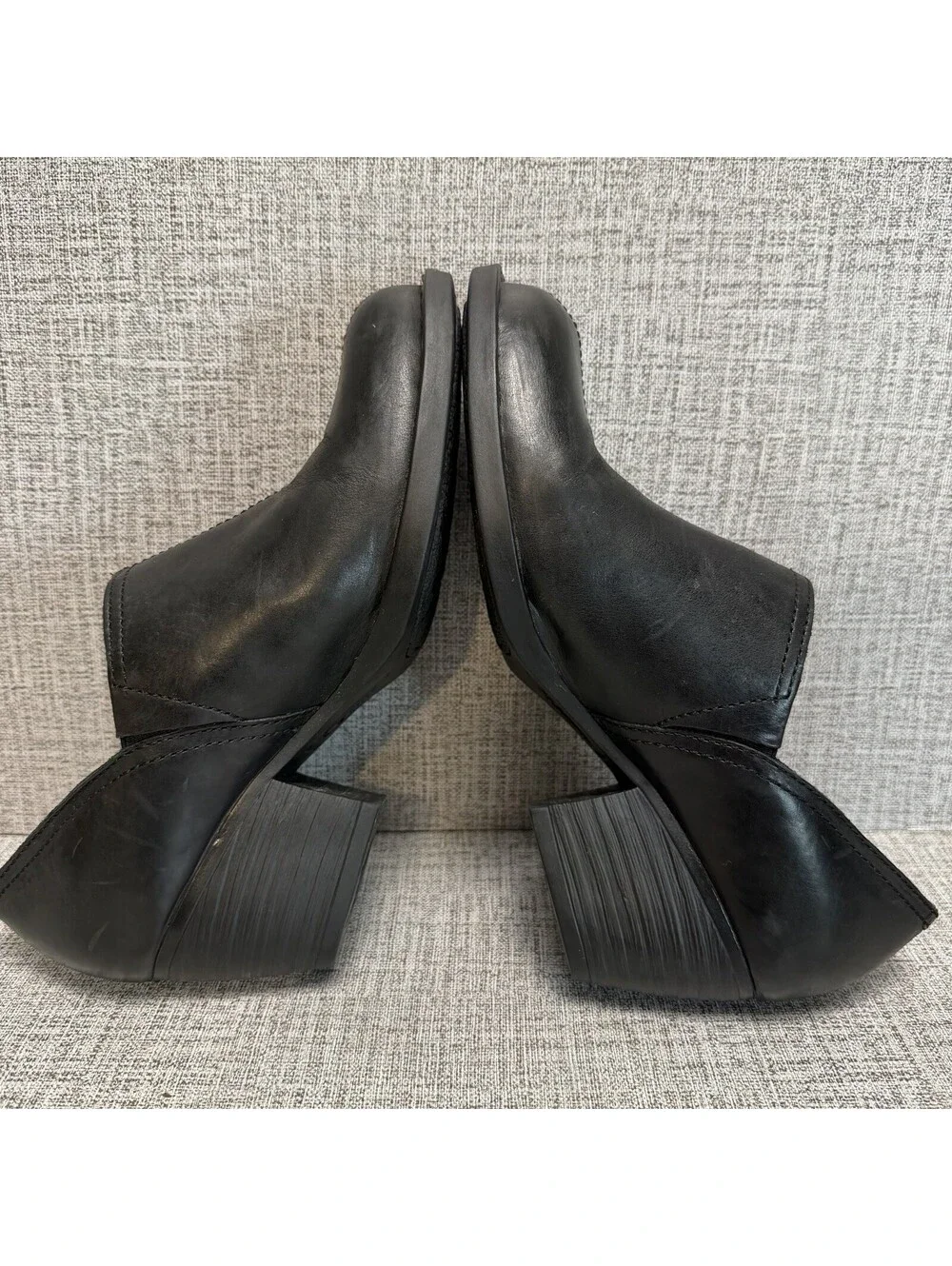 Born Booties Women's Sz 9.5 Black Leather Kerri Ankle Zipper Comfort Western